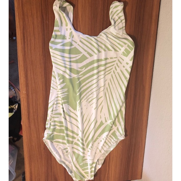 Leaf Print Bodysuit - Picture 1 of 3